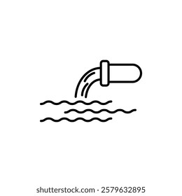 Sewage icon logo sign set vector outline