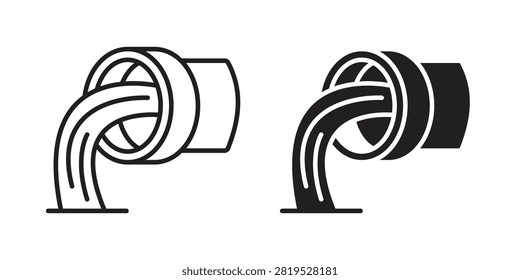 Sewage icon outline elements kit. EPS10