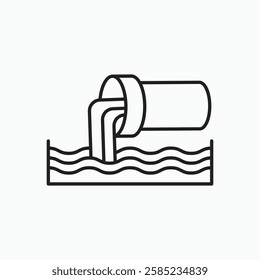 Sewage icon. simple vector icon