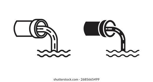 Icono de aguas residuales símbolo de Vector simple
