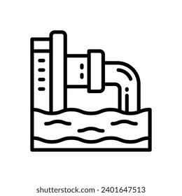 sewage icon. vector line icon for your website, mobile, presentation, and logo design.