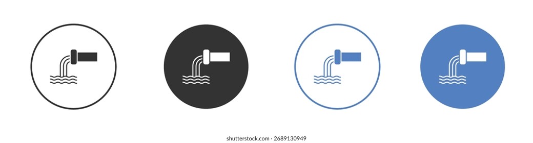 Icono de aguas residuales Vector. Diseño de ilustración de Plantilla de logotipo