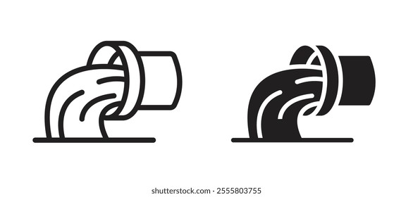 Sewage liner icon vector set.
