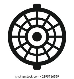 Sewage manhole icon simple vector. City road. Gutter plate