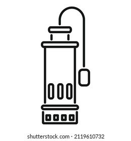 Sewage pump icon outline vector. Electric engine. Machine equipment