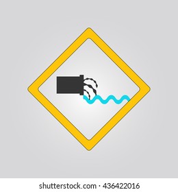 sewage sign. warning. icon