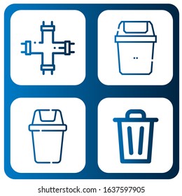 sewage simple icons set. Contains such icons as Pipe, Bin, can be used for web, mobile and logo