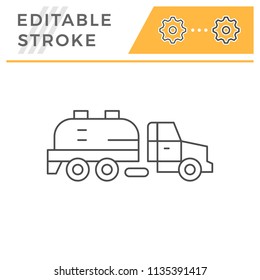 Sewage truck line icon
