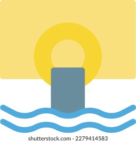 ilustración del vector de aguas residuales sobre un fondo transparente. Símbolos de calidad superior. Iconos vectoriales de color de línea para el concepto y el diseño gráfico. 
