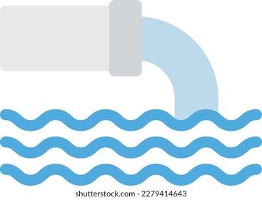 ilustración del vector de aguas residuales sobre un fondo transparente. Símbolos de calidad superior. Iconos vectoriales de color de línea para el concepto y el diseño gráfico. 
