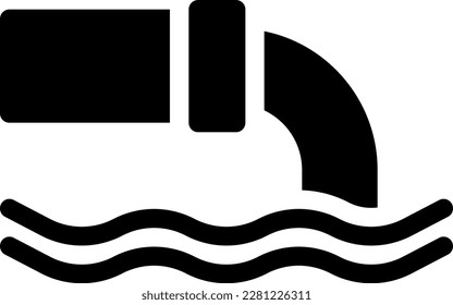 sewage Vector illustration on a transparent background. Premium quality symmbols. Glyphs vector icons for concept and graphic design.