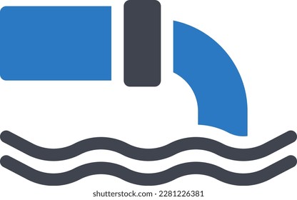sewage Vector illustration on a transparent background. Premium quality symmbols. Glyphs vector icons for concept and graphic design.
