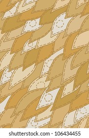 sewed leaf seamless pattern background