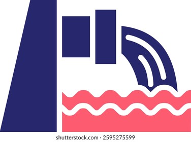 Sewer Icon Fill Vector Illustration