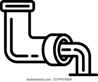 Sewer Icon Line Vector Illustration