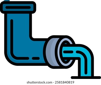 Sewer Icon Lineal Color Vector Illustration