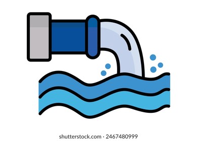 Sewer icon. icon related to utilities. colored outline icon style. utilities elements vector illustration