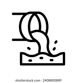 sewer line icon illustration vector graphic. Simple element illustration vector graphic, suitable for app, websites, and presentations isolated on white background