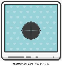 Sewer manhole flat vector icon.