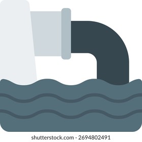 Sewer vector design in modern style, wastewater management and sanitation system concept, urban drainage illustration. Flat Icon
