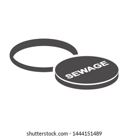 Sewerage icon in flat style.Vector illustration.