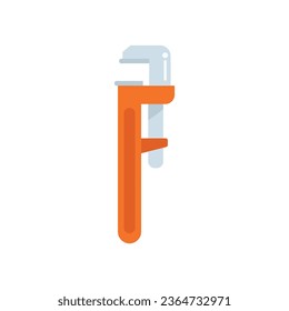 Sewerage key icon flat vector. Pipe sewer. Sewage tube isolated