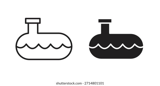 Paquete de iconos de tanque de alcantarillado. Elemento de diseño de icono de Vector plano.
