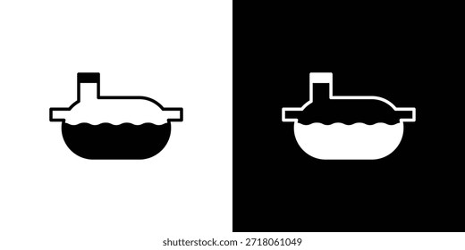 Icono del tanque de alcantarillado. Pictograma simple de alta calidad. Estilo sólido moderno