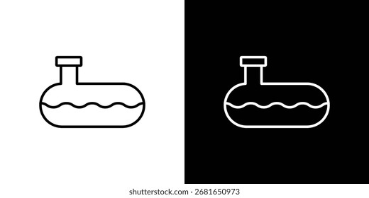 Pictograma de Vector simple del icono del tanque del alcantarillado. concepto blanco y negro del icono
