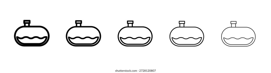 Vector de icono de tanque de alcantarillado en pictograma lineal de carrera editable