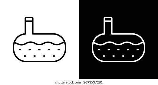Sewerage tank icon vector graphics in strokes