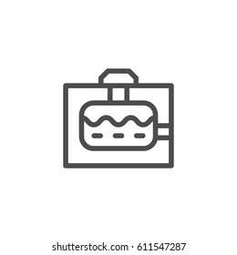 Sewerage tank line icon