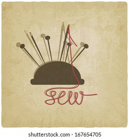 sewing background - vector illustration