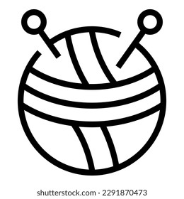 Sewing ball icon outline vector. Art craft. Hand creative