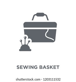 Sewing basket icon. Sewing basket design concept from Sew collection. Simple element vector illustration on white background.