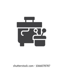 Sewing basket vector icon. filled flat sign for mobile concept and web design. Tailoring simple solid icon. Symbol, logo illustration. Pixel perfect vector graphics