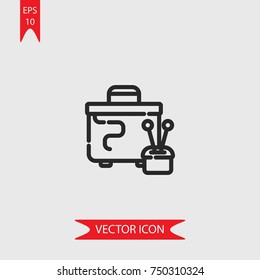 Sewing basket vector icon, illustration symbol