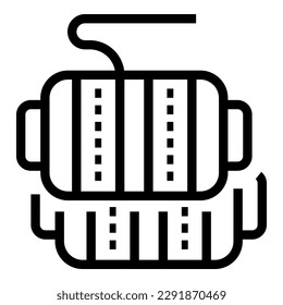 Sewing bobine icon outline vector. Craft art. Class hobby