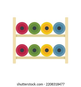 Icono de coser cremallera. Ilustración plana del icono del vector de la cremallera de coser aislado en fondo blanco