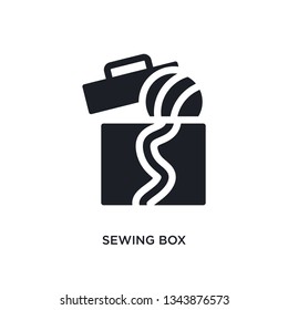 sewing box isolated icon. simple element illustration from sew concept icons. sewing box editable logo sign symbol design on white background. can be use for web and mobile