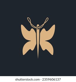 Diseño elegante del logo de la mariposa de mascarilla de masas