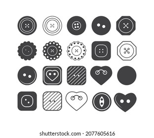Sewing Button EPS, Sewing Button Silhouette | Button Sewing Machine Tailor Sewing Button Bundle,
