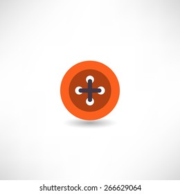 Sewing button icon