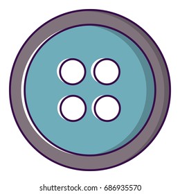 Sewing button icon. Cartoon illustration of sewing button vector icon for web design