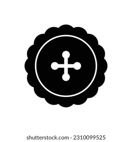 Diseño de iconos de botón de costura. aislado de fondo blanco. ilustración vectorial