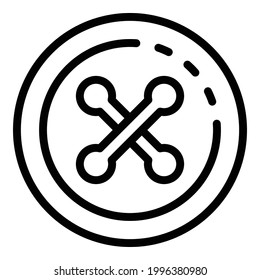 Sewing button icon. Outline Sewing button vector icon for web design isolated on white background
