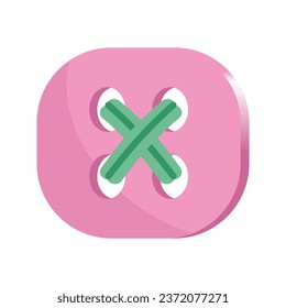 Sewing button icon. Repair tailor. Cleaning cloth.