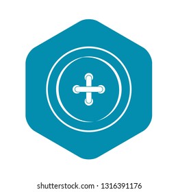 Sewing button icon. Simple illustration of sewing button vector icon for web