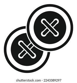 Sewing button icon simple vector. Repair tailor. Cleaning cloth