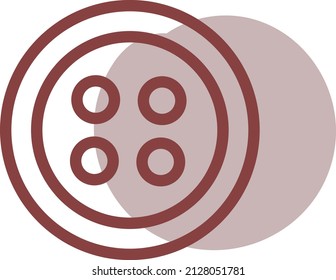 Sewing button, illustration, vector on a white background.